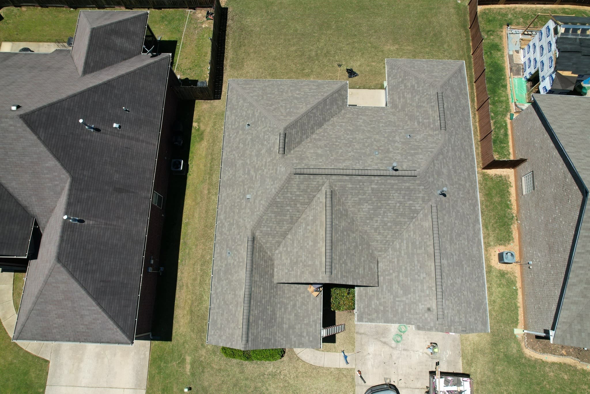 Roofing project background texture for quote call-to-action section.